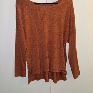 Orange Long Sleeve Boxy Tunic